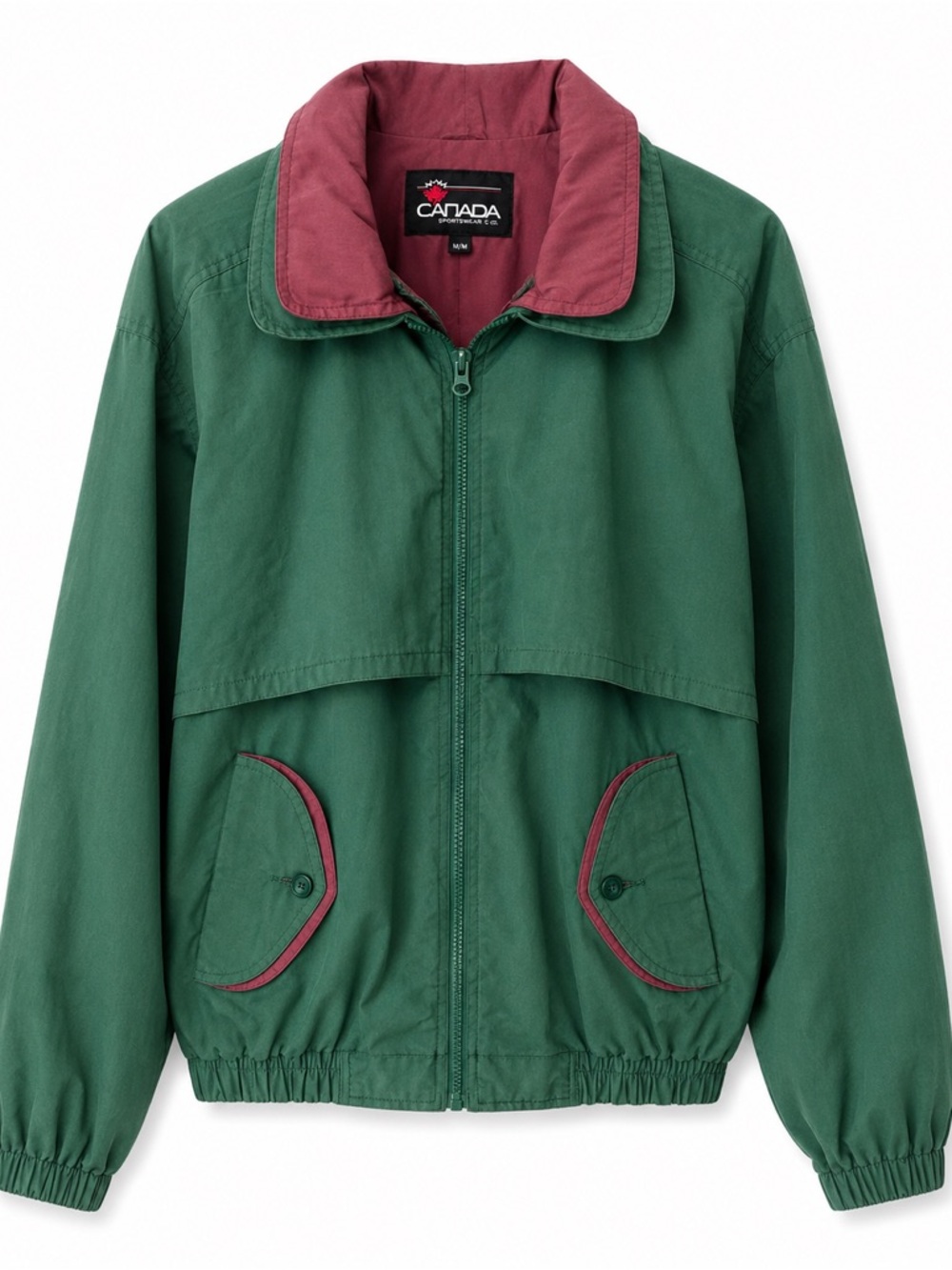 Canada Sportswear Co Green Lightweight Jacket Medium Vintage Coastal Cottagecore - Picture 2 of 14